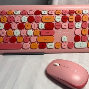 💗 Super Cute Pink X9 Wireless Keyboard & Mouse Set 💗